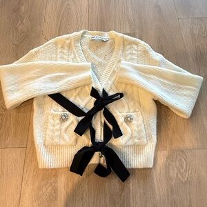 Self-Portrait Black Quilted High Waist Shorts